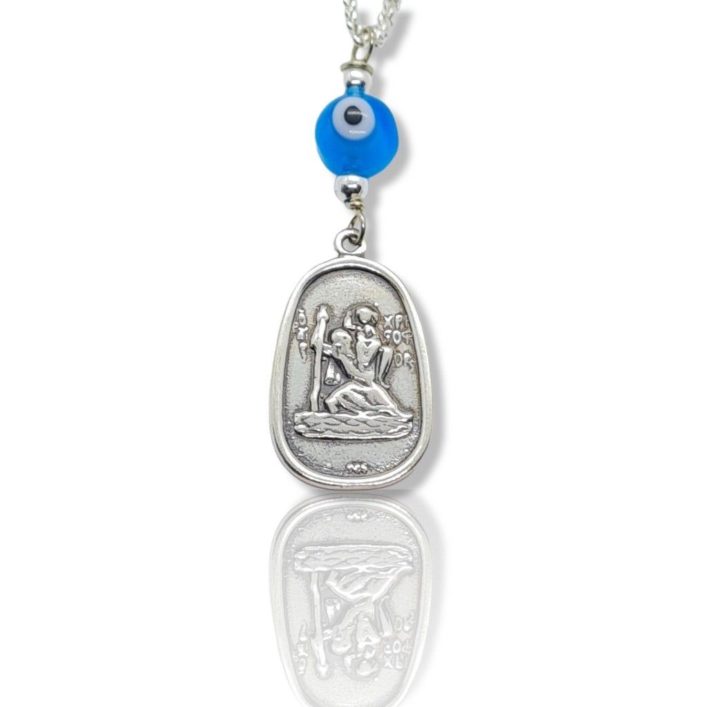 Silver 925° car charm with Saint Christopher (code M2335)